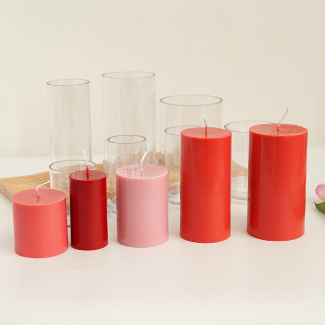 DIY Handmade Aromatherapy Dried Flower Candle Cylindrical Mold Acrylic Column Wax Plastic Soap Cake Grinding Tool Baking detail 4