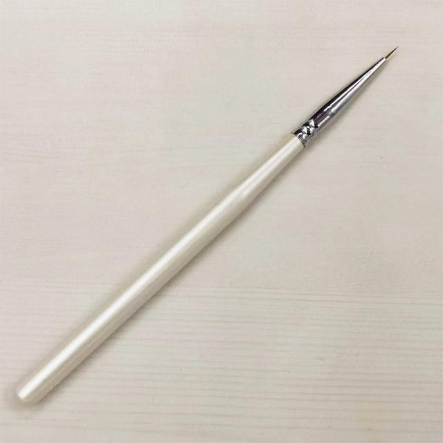 Factory Direct Sales Nail Art Drawing Pen Pearlescent White Wood Pole Thin Drawing Hook Line Pen Color Painting Flower Pen Bjd Facial Pen detail 2