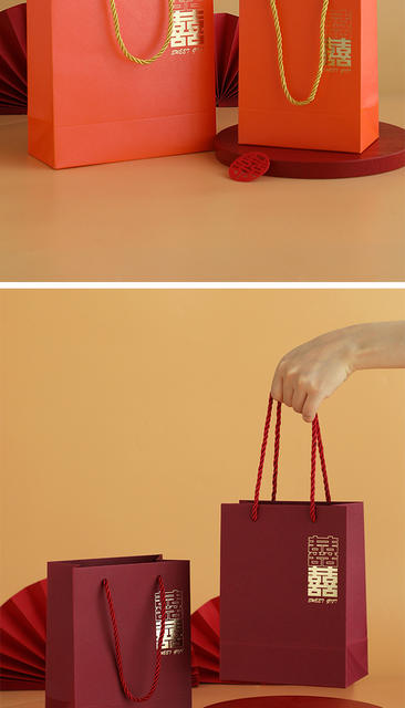 2026 Wedding Favors Return Gift Bags Wedding Candy Boxes Tote Bags Wholesale Chinese Style High-End Wedding Candy Bags detail 8