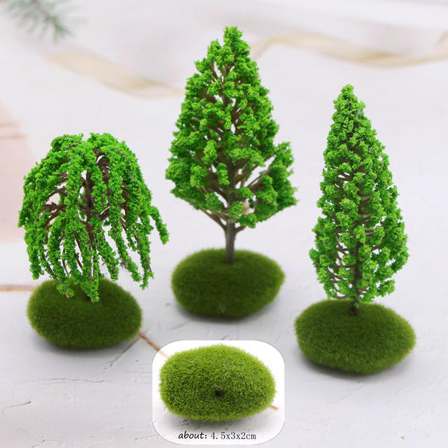 Miniature Garden Artificial Landscape Trees, Plastic Building Model Trees, Ob11 Micro-Landscape Scene Making Materials detail 2