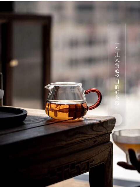 Color High Borosilicate glass tea set fair Cup Tea Sea tea filter Penguin cup size capacity detail 8