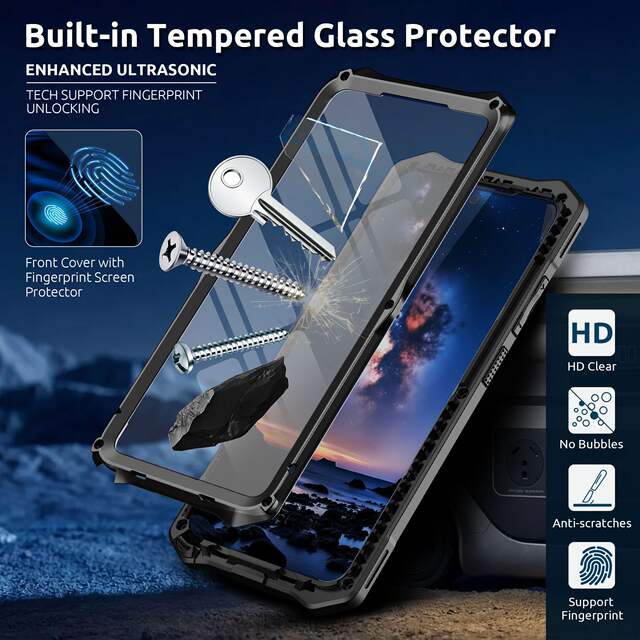 Suitable for Samsung S26Ultra Metal Magnetic Phone Case, Anti-Fall, All-Inclusive Stand Protective Cover, S26U Phone Case detail 7