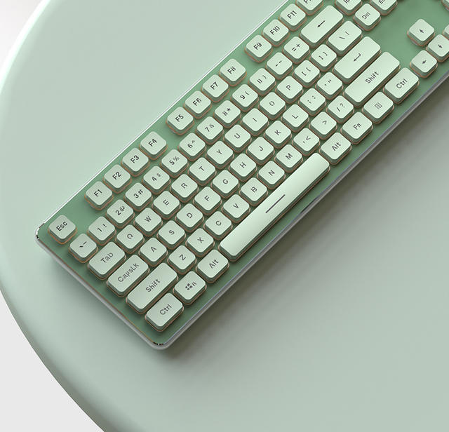 Wolfway L1 mechanical feel mute wireless keyboard desktop notebook e-sports game office backlit wired keyboard detail 6