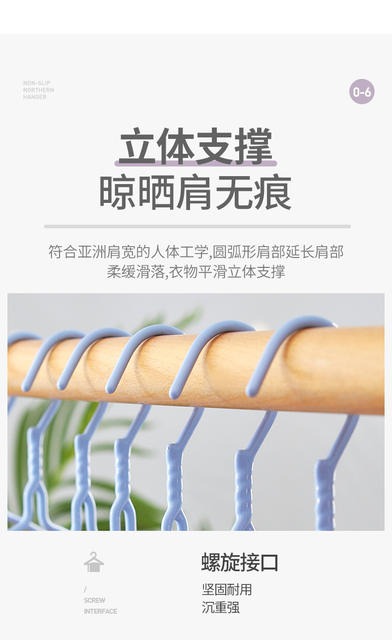 Clothes Hanger Adult Bold Non-slip Clothes Hook Student Dormitory Storage Seamless Children's Household Clothes Rack detail 7