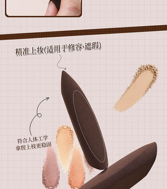 Magic Axe Magic Pen Beauty Sponge, Dual-Use for Dry and Wet Application, Does Not Absorb Foundation, Specially Designed for Base Makeup, Brightening and Concealing Powder Puff detail 6