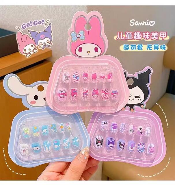Sanrio Children's Nail Stickers Girls Cute Fun Nail Stickers Students Nail Stickers Girls Nail Stickers Children Wear Nail Stickers detail 3