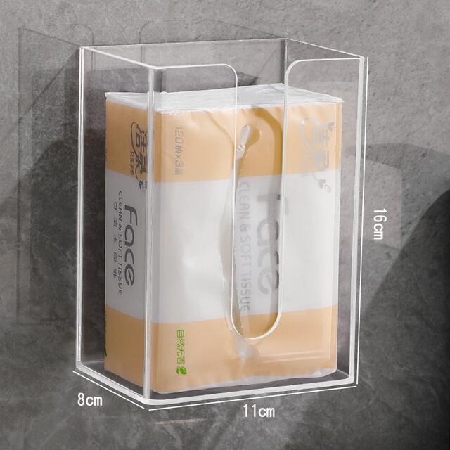 Transparent Acrylic Tissue Box Towel Storage Box Desktop Kitchen Restaurant Napkin Bathroom Tissue Box detail 6