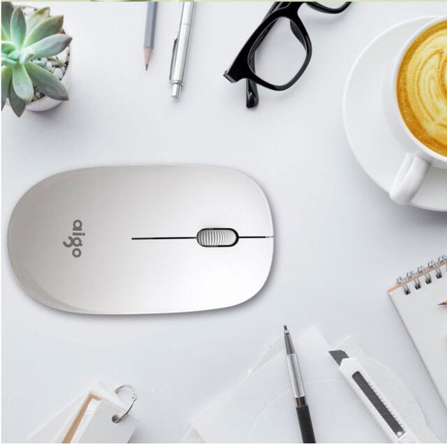 Aig0 M20 Wireless Mouse Optical Mouse Smart Sleep Mode Stylish Simple Matte Finish for Home and Office Use detail 6