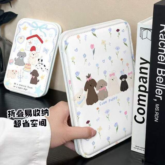 New Mirror Cute Puppy Thickened Anti-Fall Travel Portable Makeup Mirror High-Definition Home Vanity Mirror detail 8