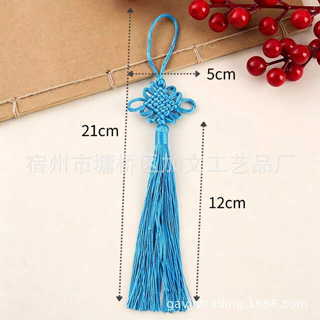 Small Red Six-Square Knot Chinese Knot Pendant, Small Hanging Ornament Chinese Knot Tassel, Prosperity Knot Special Gift detail 9