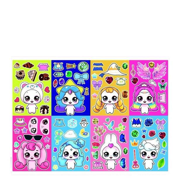 Wonderful Cute Changeable Stickers for Girls, Fun Dress-Up Games, DIY Stickers, Handmade Kidsren's Toys, Handbook Stickers