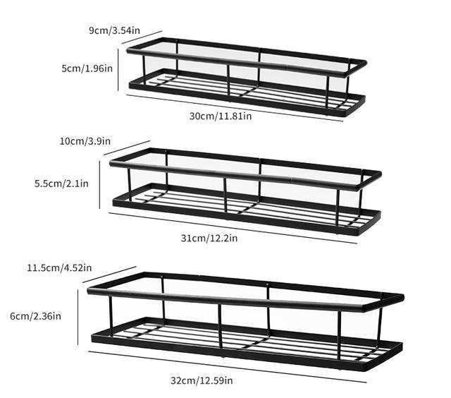 Cross-Border New Bathroom Storage Rack Wall-Mounted Bathroom Punch-Free Iron Toiletries Toilet Storage Rack detail 3