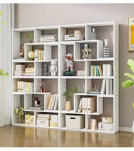 Simple Modern Combination Bookshelf and Bookcase, Creative Corner Bookshelf, Bedroom Floor-Standing Simple Storage Rack, Partition Display Rack detail 12