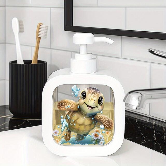 Cute Turtle-Shaped Soap Dispenser - Moisturizing Hand Soap Pump Bottle Suitable for Bathroom and Kitchen Use detail 7