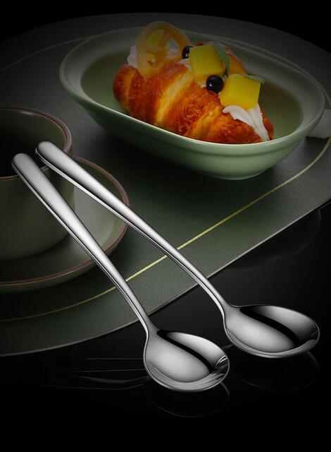 Elegant 316 Stainless Steel Spoon Household Exquisite High-Value Long-Handled High-End Eating Spoon Popular Bibimbap Spoon detail 11