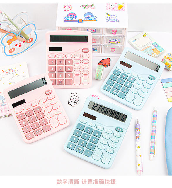 Color Solar Calculator 837 Dual Power Supply Office Accounting Calculator Cute Student Computer Wholesale detail 8