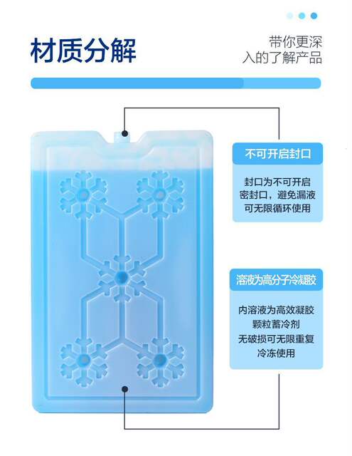 Free Shipping In-Stock Direct Delivery Ice Sheet Preservation Ice Sheet Cooling Ice Crystal Box Ice Brick Air Conditioner Fan Ice Bag Stall Ice Pack detail 6