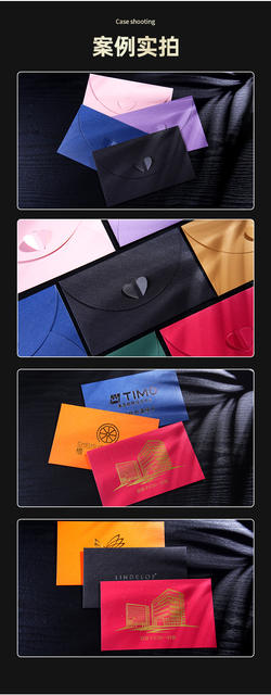 Envelope Stationery Heart Buckle Pearlescent Paper Envelope in Stock with Gold Stamping Logo, Multi-Color Western-Style High-End Invitation Customization detail 8