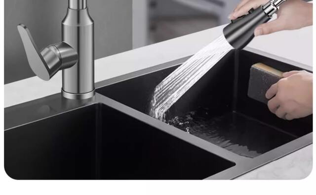 Nine Rose King Kitchen Faucet Hot and Cold Two-In-One Sink Sink Dual-Purpose Rotatable Pull-Out Sink Anti-Splash detail 5
