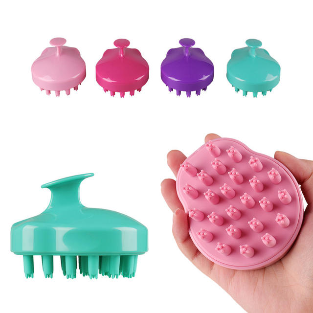 Cross-Border Popular Beauty Product: Silicone Shampoo Brush with Essential Oils for Cleaning the Scalp, Beauty Hair Care Silicone Brush, Shampoo Comb detail 3