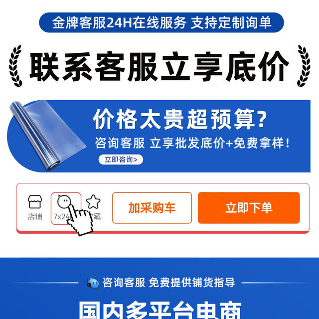 Wholesale Pvc Transparent Table Mats, Soft Glass Waterproof and Oil-Proof Plastic Dining Table Mats, Anti-Scalding, No-Wash Tablecloths, Desktop Mats detail 1