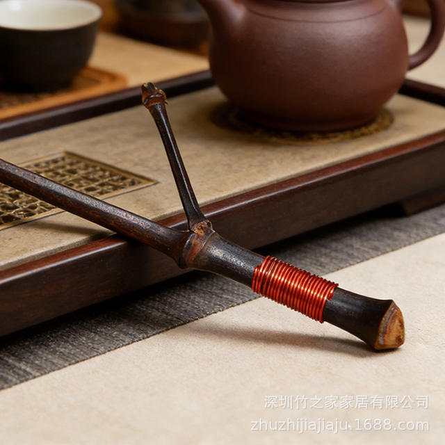 Purple Bamboo Tea Scoop Tea Set Accessories White Bamboo Tea Scoop Tea Scraper Carbonized Polished Matcha Tool Pointed Wide Head Regular detail 6