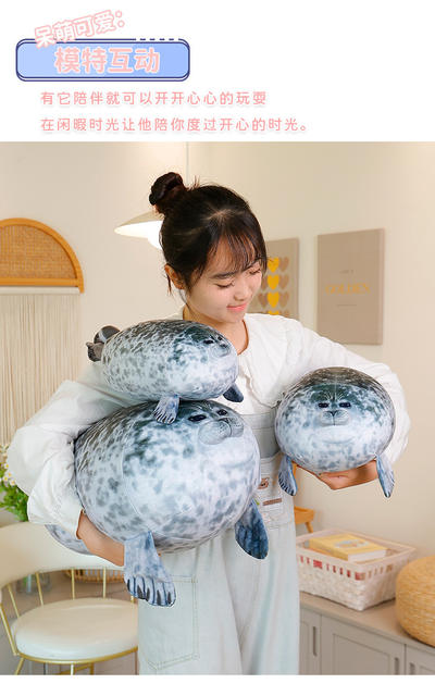 Japan Osaka Simulated Seal Doll Pillow Aquarium Popular Soft Pillow Aquarium Plush Toy detail 11