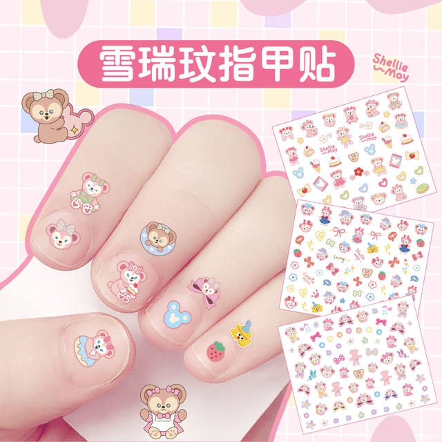 5 star Delilena Bell nail stickers suit cute animal bear cartoon nail stickers material wholesale detail 7