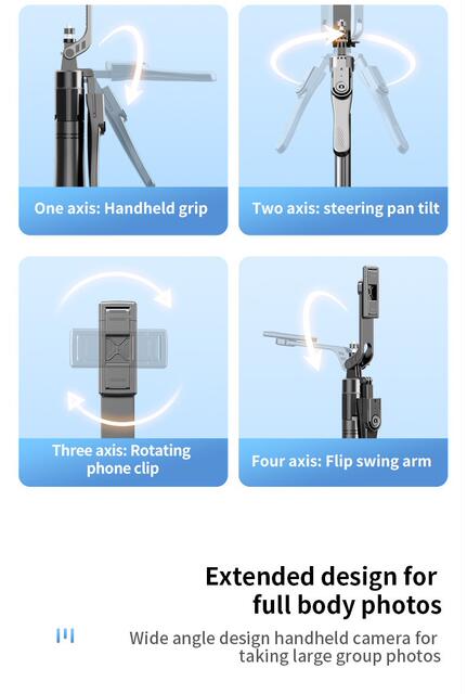 K29 Mobile Phone Bluetooth Remote Control Tripod Selfie Stick Four-Axis Handheld Stabilizer Live Broadcast Floor Stand 2.15m detail 9