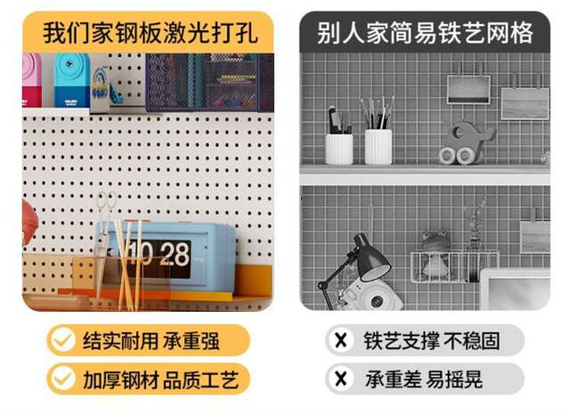 Perforated Board Bookshelf, Desktop Bookcase, Vertical Floor-Standing Display Rack, Study Storage Rack, Integrated Desk Storage Rack detail 8