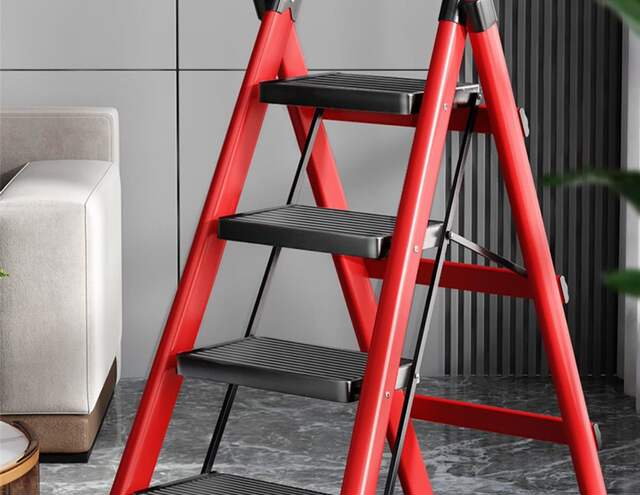 Household Ladder, Foldable, Telescopic, Multi-Functional, Thickened Stair Step Ladder, Herringbone Ladder, Moving into a New Home, Step by Step detail 7