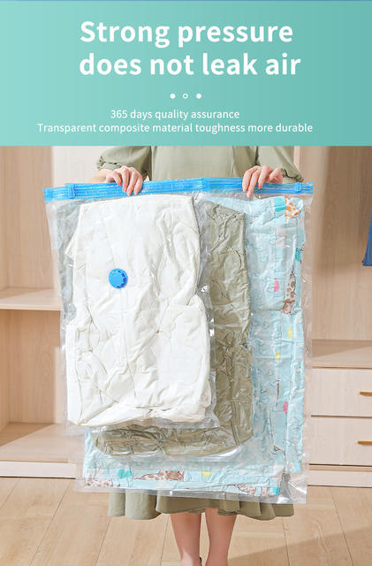 Vacuum Compression Storage Bags for Foreign Trade, Vacuum Travel Bags for down Jackets and Quilts, Extra Large and Thickened detail 11