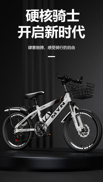 Mountain Bike for Boys and Girls Aged 4-6-12, Suitable for Older Children, Mountain Bike with Disc Brakes for Elementary School Students, 22inch Bicycle detail 1