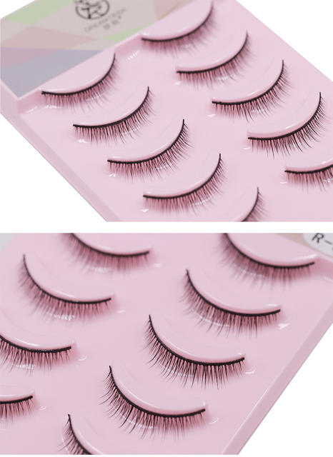 Menglu R-3 False Eyelashes for Women, Supernatural Short Hard Stems That Can Support Double Eyelids, Simulated Curls, Grafted for Novices detail 1