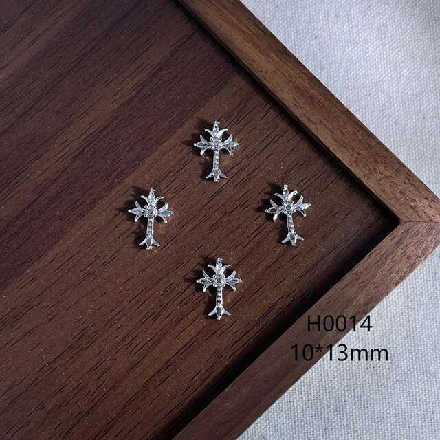 Nail Art Metal Accessories Wholesale for Export, Silver Alloy Cross 456, Punk Style Nail Art Wholesale detail 11
