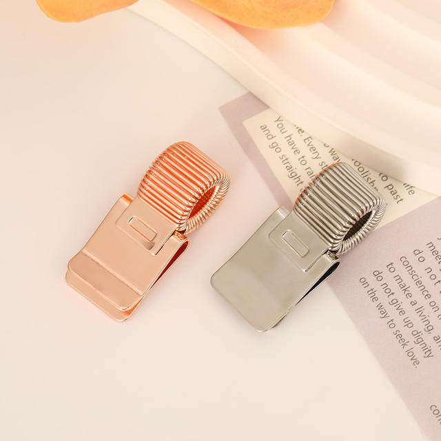 Cross-Border Journal Fixed Spring Pen Clip Stationery Portable Notebook Book Clip Electroplated Manganese Steel Pen Clip Accessories detail 7
