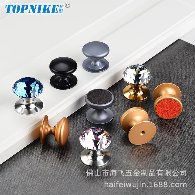 Drawer Cabinet Door Small Round Dot Spherical Single-Hole Round Dot Handle Black White Copper Color Cabinet Cupboard Tv Cabinet Handle detail 2