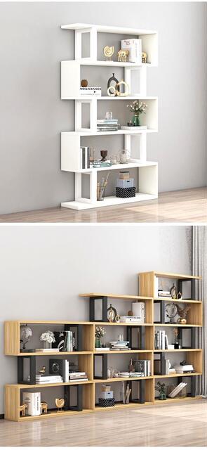 Bookshelf Storage Rack Floor-Standing Iron Art Living Room Partition Storage Cabinet Bookcase Modern Simple Children's Multi-Layer Storage Cabinet detail 11