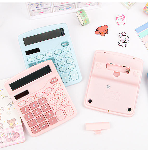 Color Solar Calculator 837 Dual Power Supply Office Accounting Calculator Cute Student Computer Wholesale detail 9