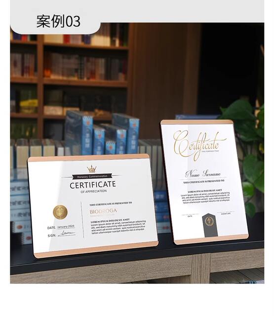 Medal Production Enterprise, Authorized Brand Certificate, Metal Plaque, Award Wooden Base, Manufacturer Wholesale, Copper Plaque, High-End Certificate detail 8