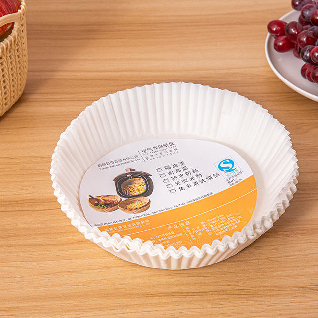 Air Fryer Special High Temperature Resistant Paper Tray Oil Absorbing Paper Food Grade Silicone Oil Paper Round Square Baking Fryer Paper detail 3