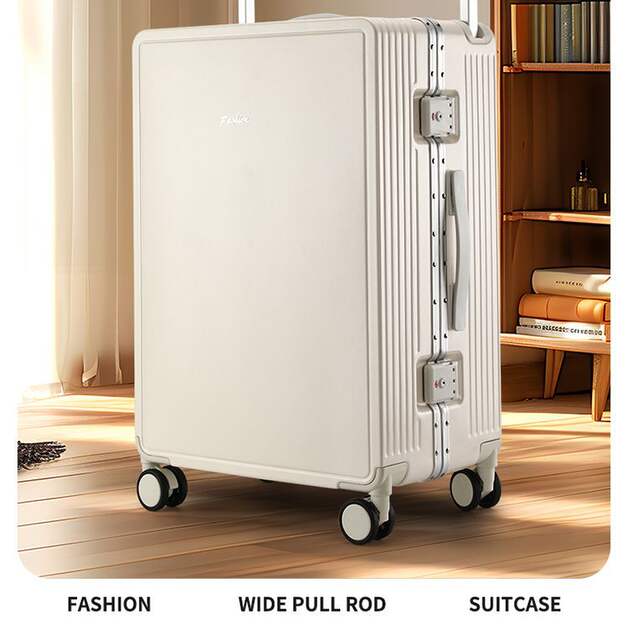 Wide Trolley Suitcase New Aluminum Frame Trolley Case Password Box Large Capacity Silent Multi-Functional Universal Wheel Suitcase detail 5