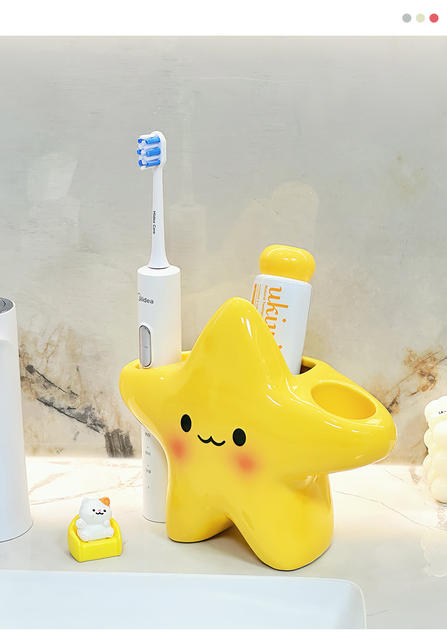 Cartoon Star Electric Toothbrush Holder Home Bathroom Bathroom Cute Creative Toothbrush Storage Rack Toothpaste Storage Rack detail 9