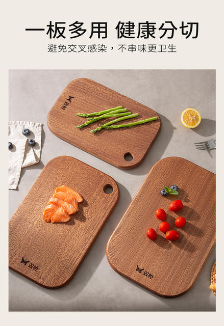 Double-Sided Cutting Board Made of Whole Wood from Double-Rolled Ebony Wood, Suitable for Home Use, Kitchen-Specific, Antibacterial Chopping Board detail 10