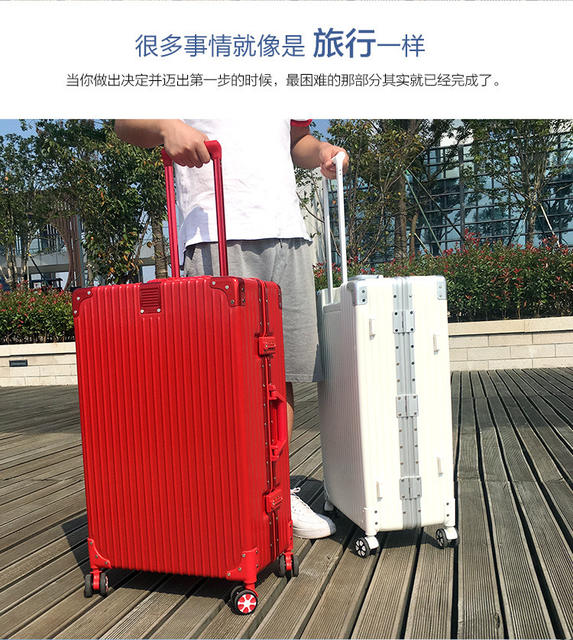 2026 Retro Aluminum Frame Suitcase with Universal Wheels, Travel Case with Combination Lock, Set of 20/24/ 28inch Inch detail 8