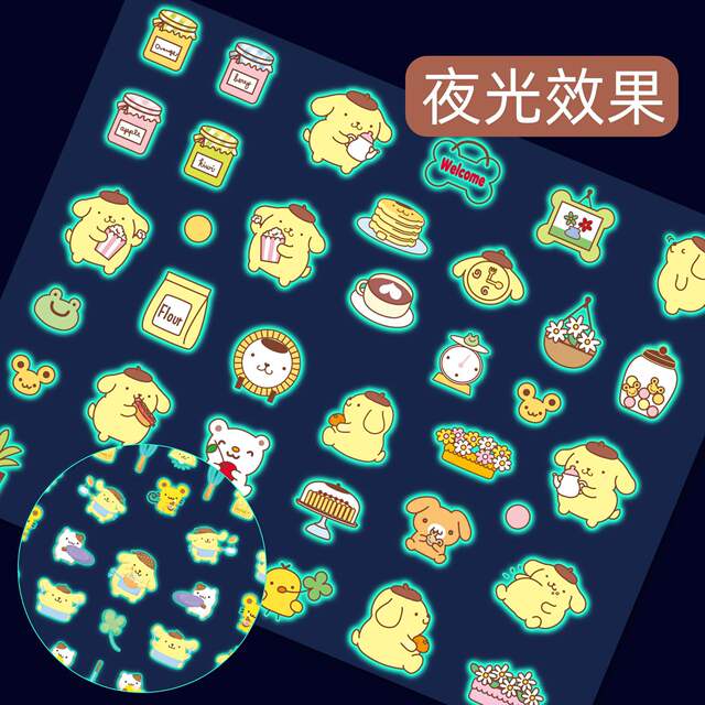 New Kuromi Nail Art Stickers Cute Stickers Cartoon Children's Nail Art Little Girl Melody Kt Animal Nail Stickers detail 5