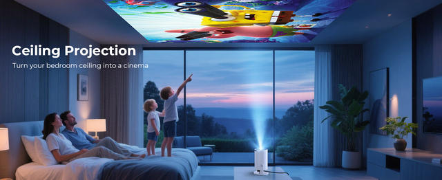 Cross-Border Popular Hy300Pro Barrel Projector for Home Use Android 11 Bluetooth 4K High-Definition Portable Projector Factory detail 7