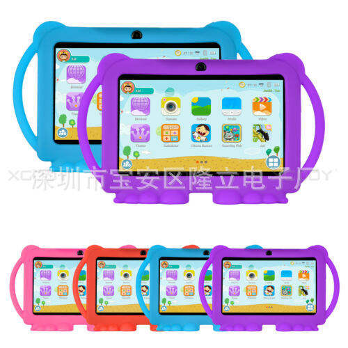 T702 Android 7inch Children's Tablet Cross-Border E-Commerce Android 13 Free Leather Case Painting Learning Love Doll detail 2