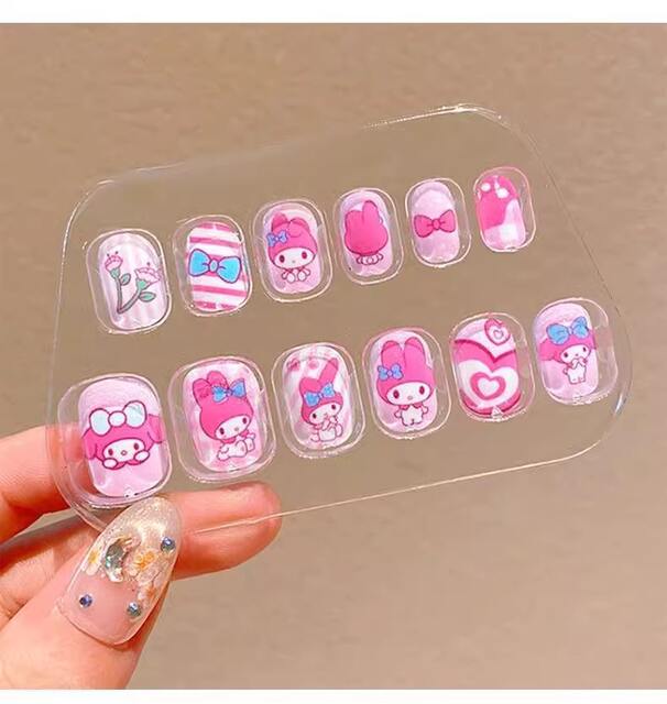 Sanrio Children's Nail Stickers Girls Cute Fun Nail Stickers Students Nail Stickers Girls Nail Stickers Children Wear Nail Stickers detail 4