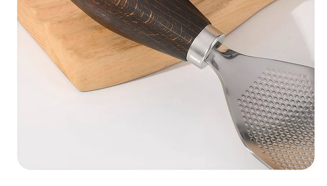 Wooden Handle Stainless Steel Rice Spoon, Rice Spatula for Home Use, Standable Wooden Handle Household Spoon, Kitchen Rice Serving Spoon for Rice Cooker detail 8